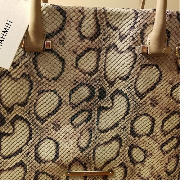 Brahmin Priscilla Pearl Lummus Leather Satchel with Matching Wallet - Picture 6 of 16